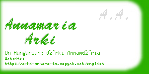 annamaria arki business card